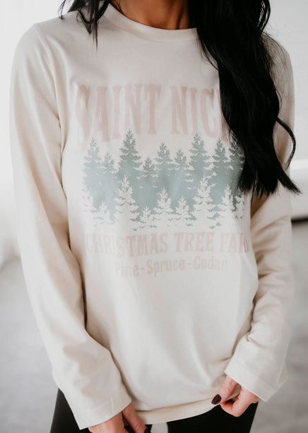 Saint Nick's Tree Farm Graphic Long Sleeve