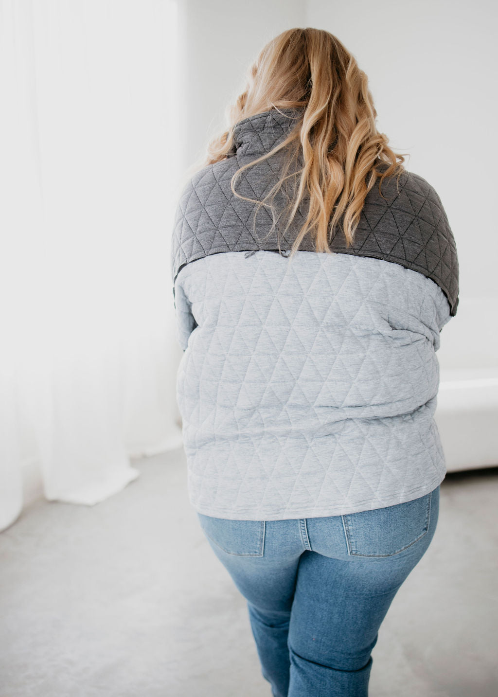 Ash Quilted Colorblock Pullover