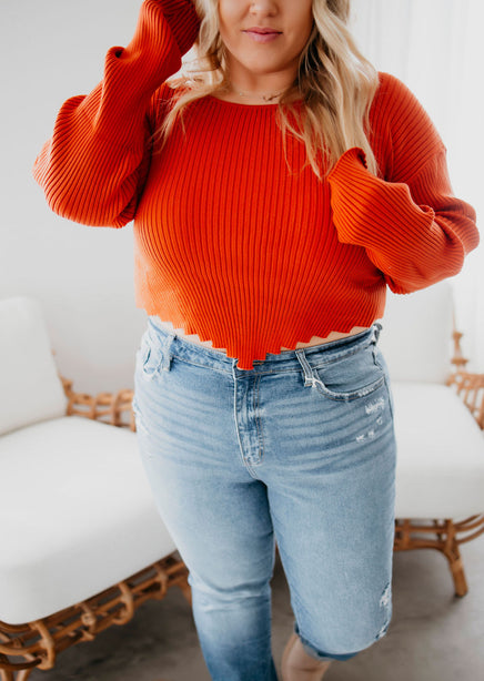 Ridge Ribbed Knit Top