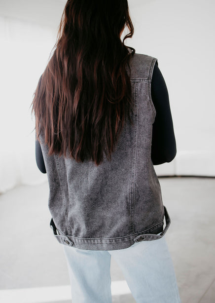 Doni Hooded Denim Vest