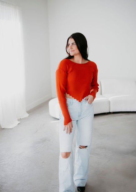 Ridge Ribbed Knit Top