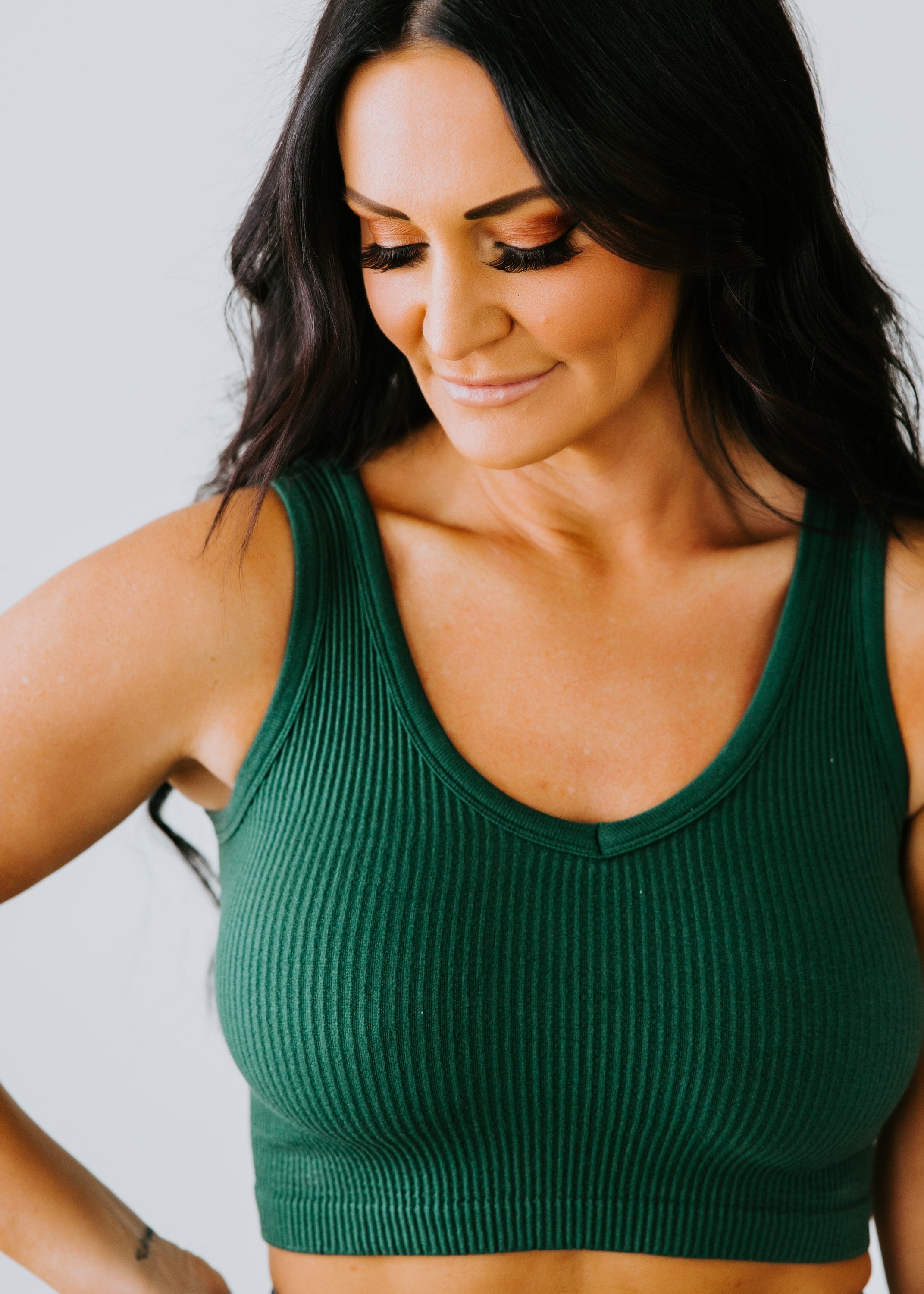 image of Mikee Ribbed Crop Tank