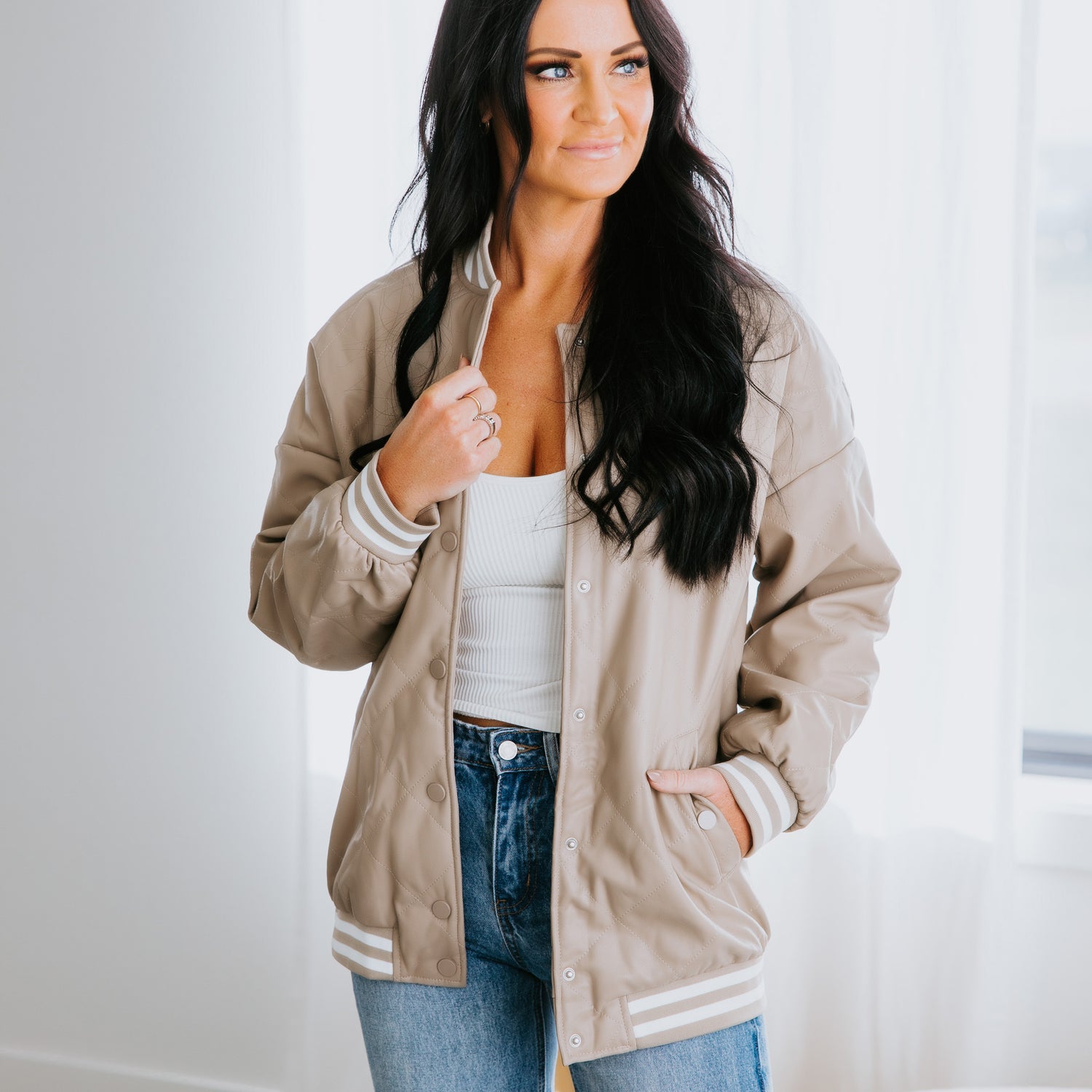 Emmie Quilted Bomber Jacket