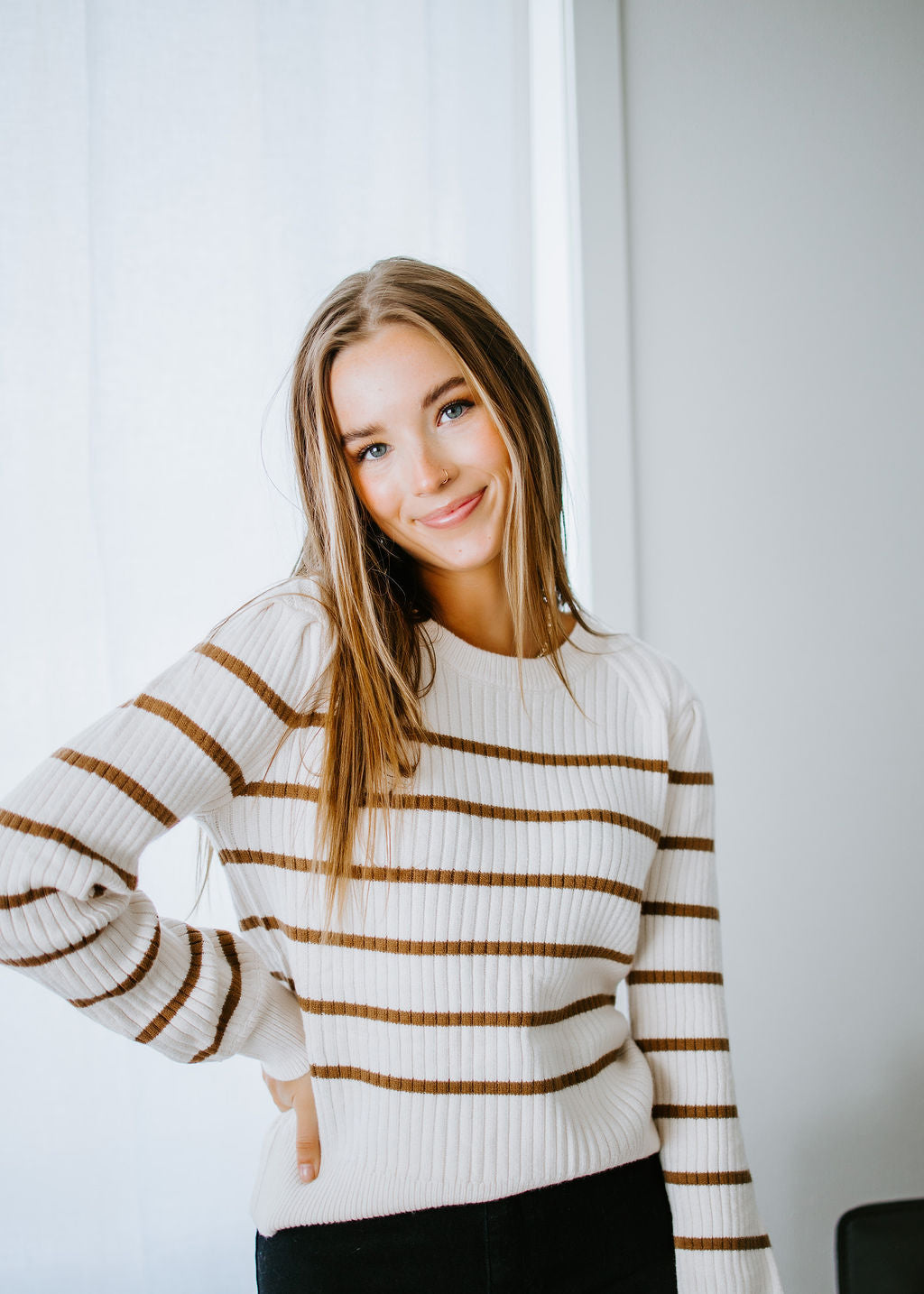 image of Mae Striped Sweater