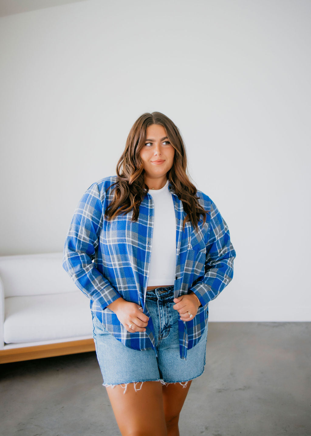 SDSU Oversized Plaid