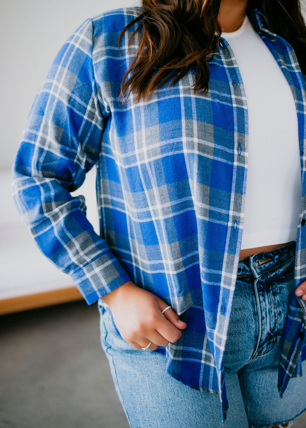 SDSU Oversized Plaid