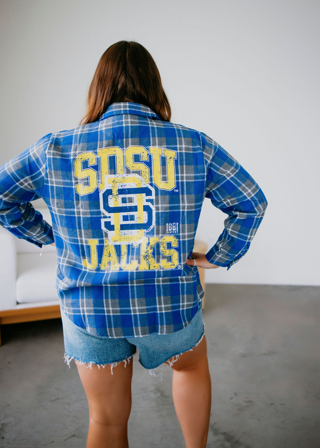 SDSU Oversized Plaid