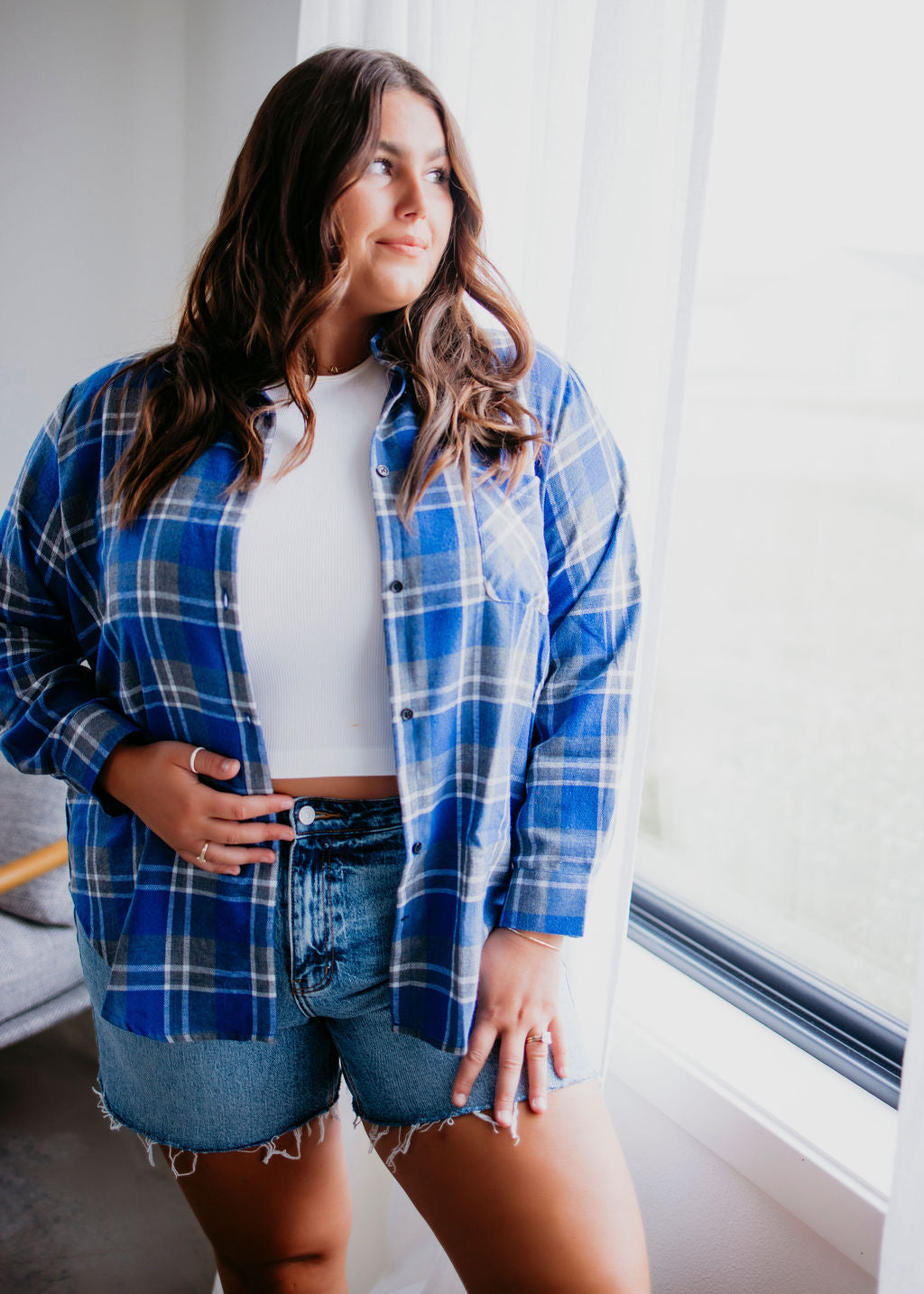 SDSU Oversized Plaid