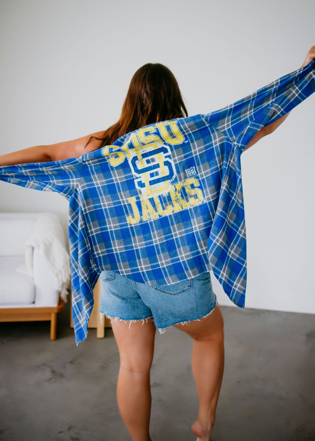 SDSU Oversized Plaid