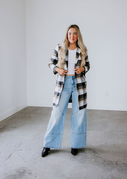 Nichole Plaid Midi Coat product view