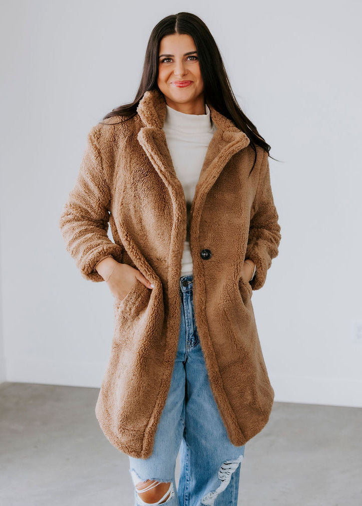 image of Fozzie Pocketed Teddy Coat