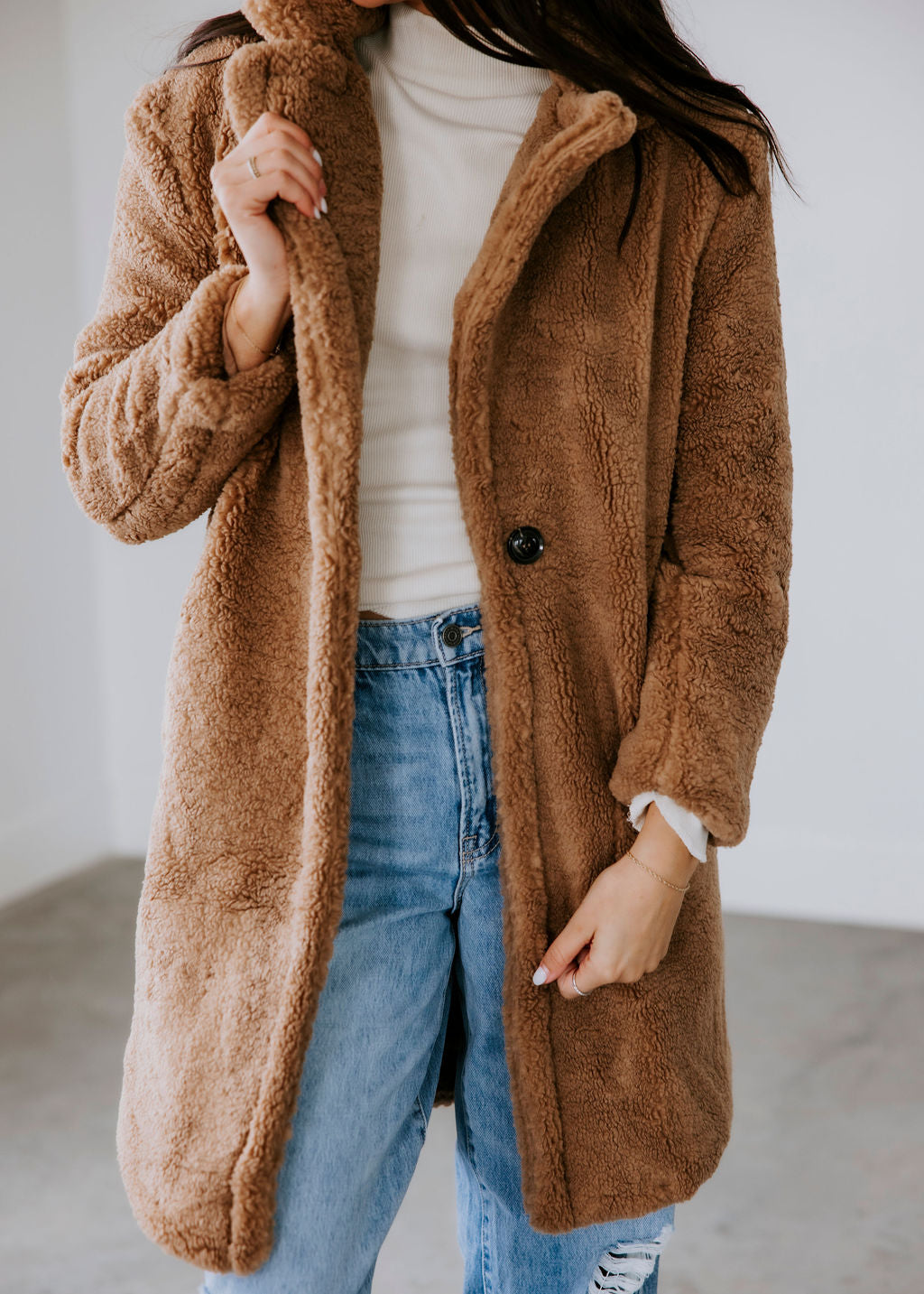Fozzie Pocketed Teddy Coat