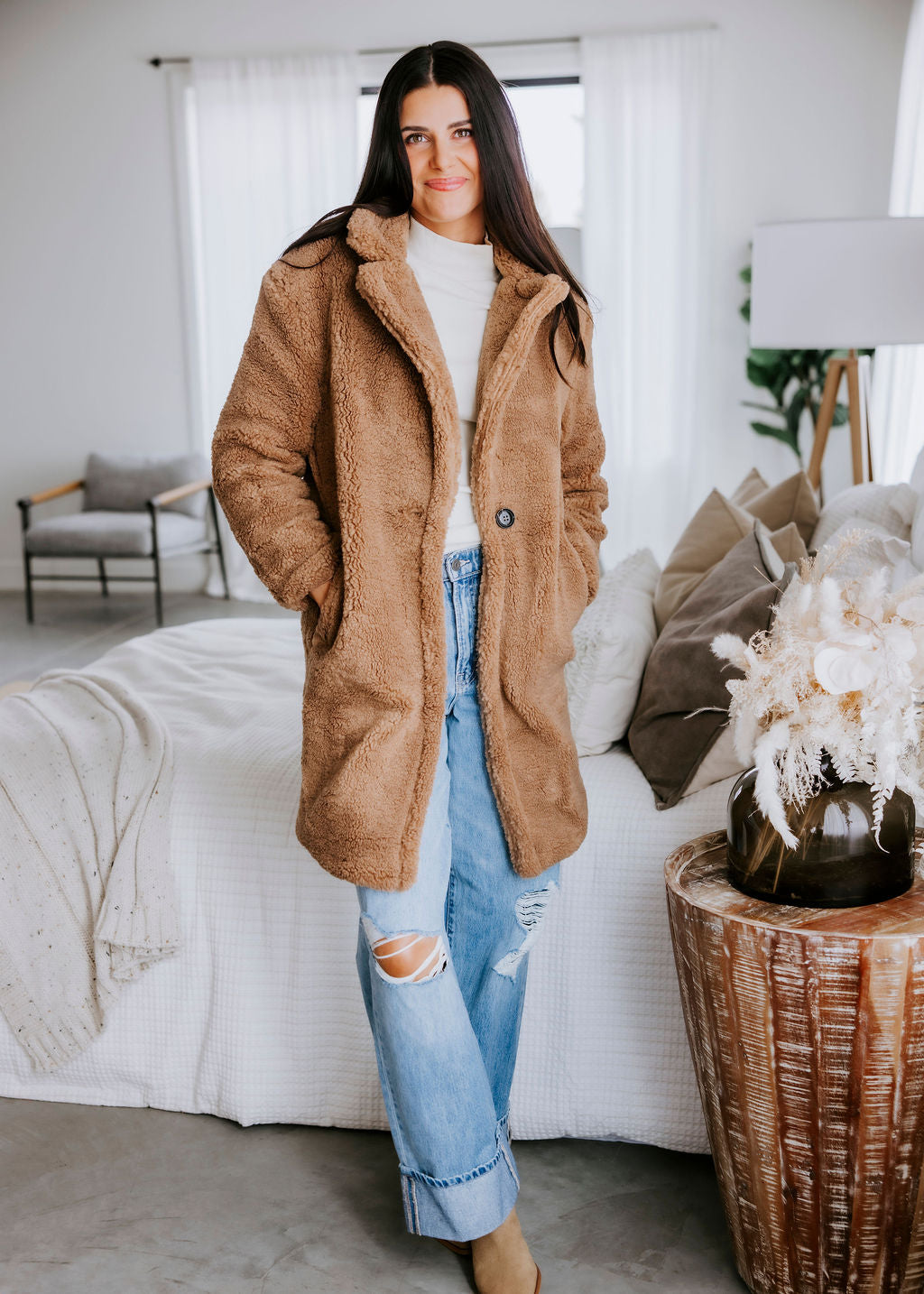Fozzie Pocketed Teddy Coat