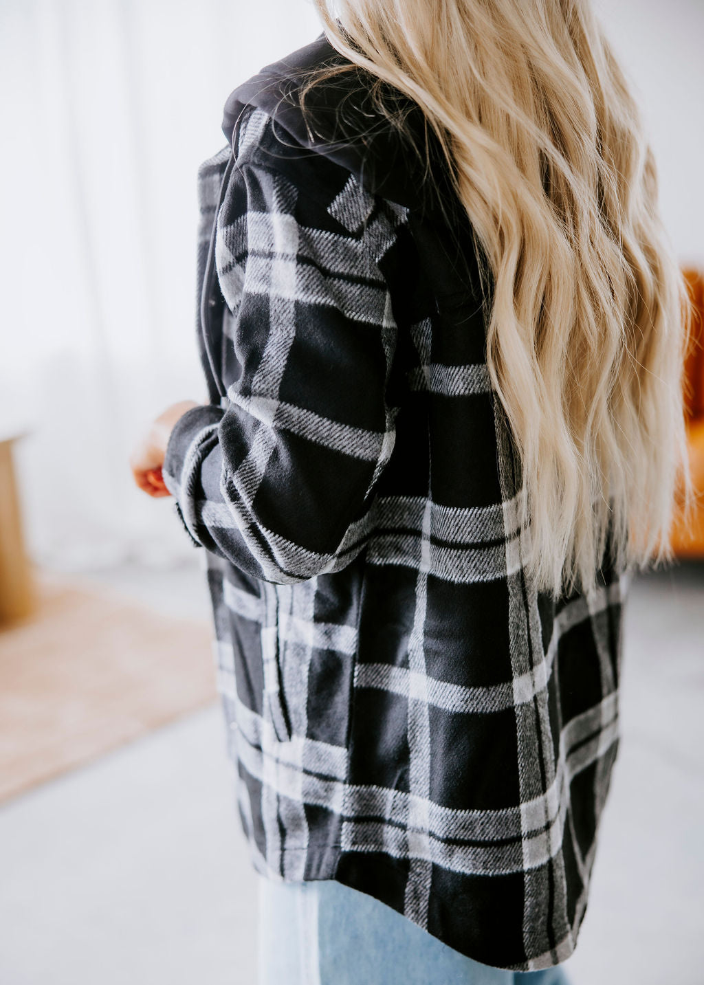 Colman Hooded Plaid Shacket