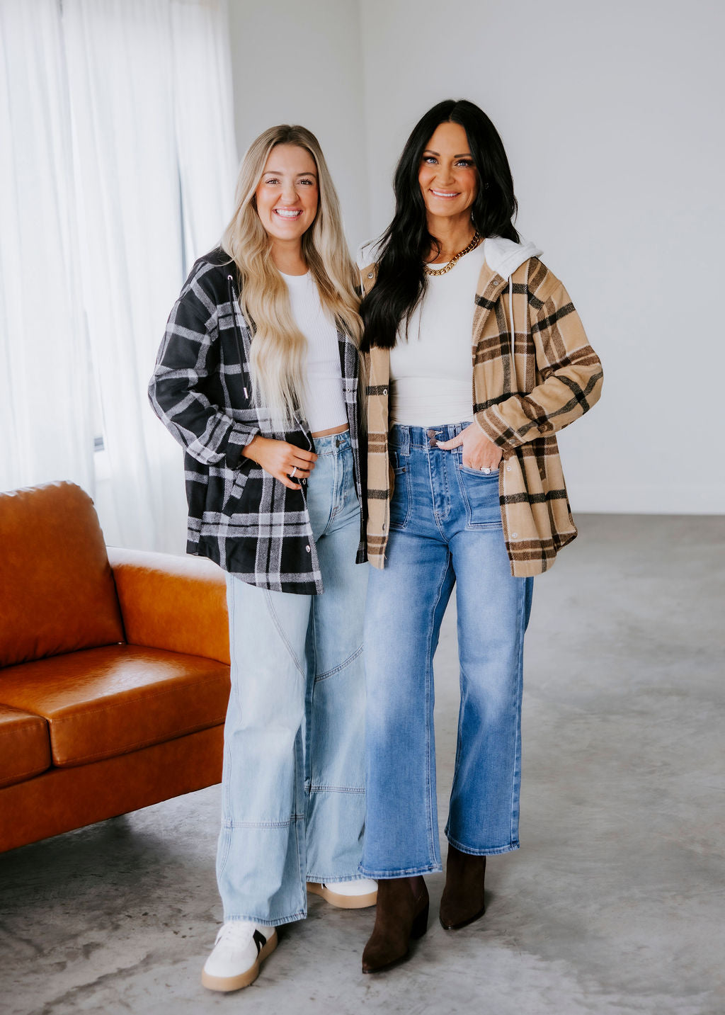 Colman Hooded Plaid Shacket
