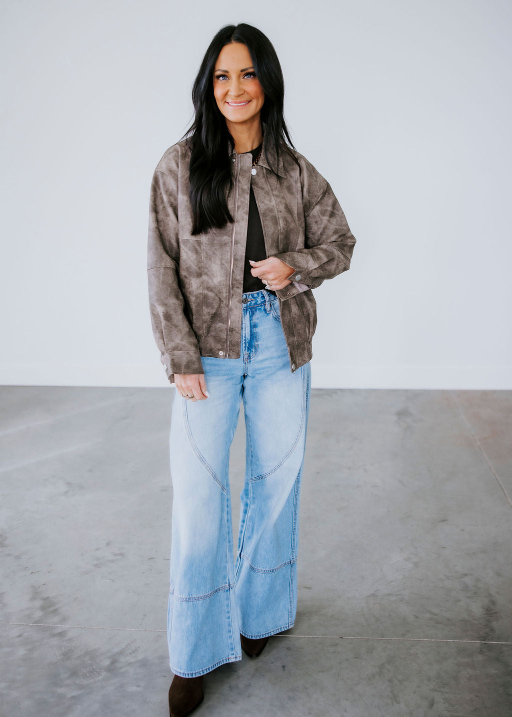 Wilson Faux Leather Bomber Jacket