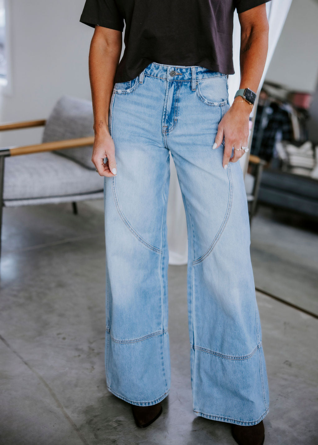 Deidre Hidden Wide Leg Jeans