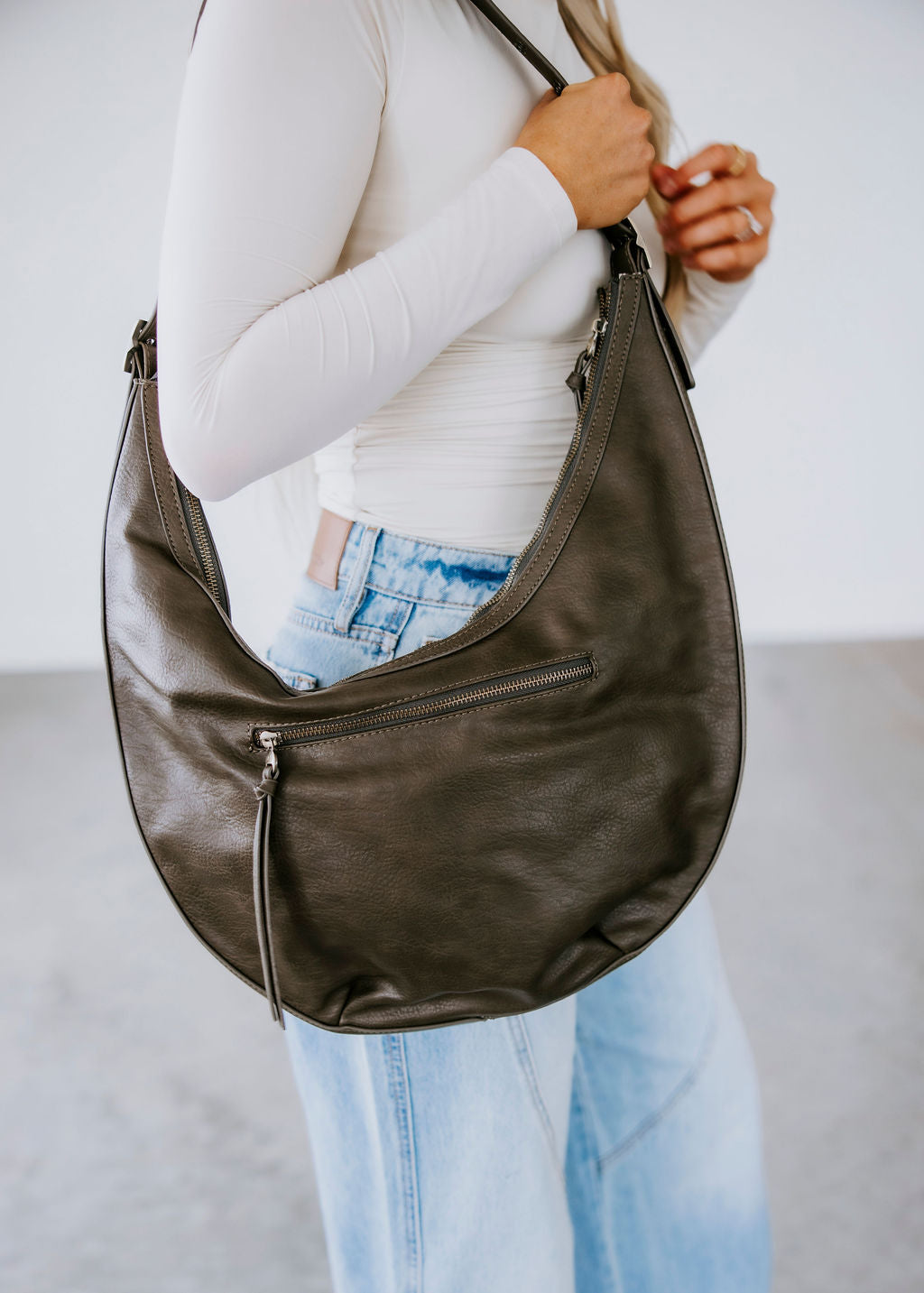 Nadia Buckle Hobo Bag