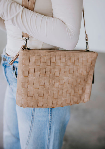 Quinn Woven Crossbody Clutch product view