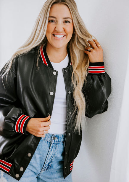 Karey Varsity Bomber Jacket product view