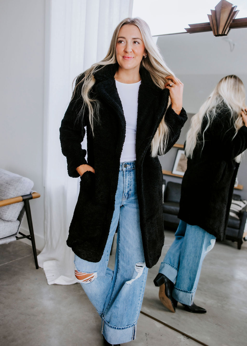 Fozzie Pocketed Teddy Coat