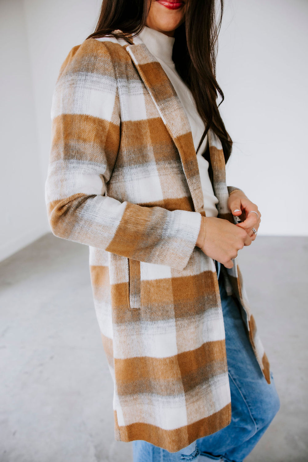 Nichole Plaid Midi Coat
