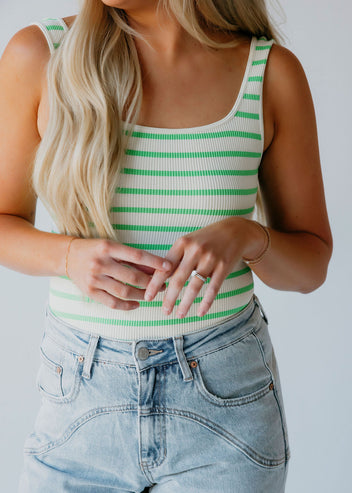 Ronnie Striped Rib Bodysuit