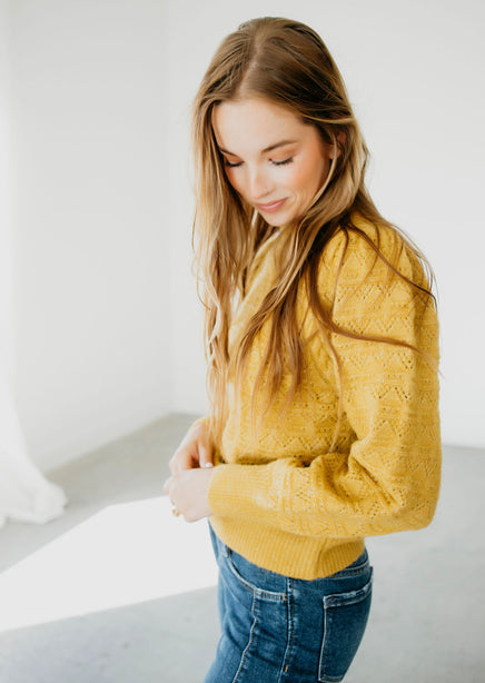 Circe Pointelle Knit Sweater