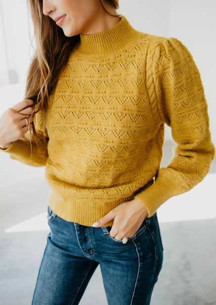 Circe Pointelle Knit Sweater