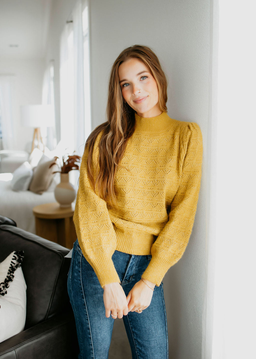 Circe Pointelle Knit Sweater