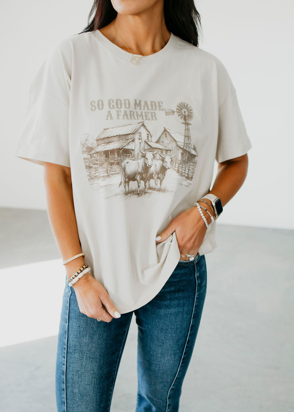 God Made a Farmer Graphic Tee