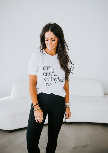 Sorry Can't Volleyball Graphic Tee