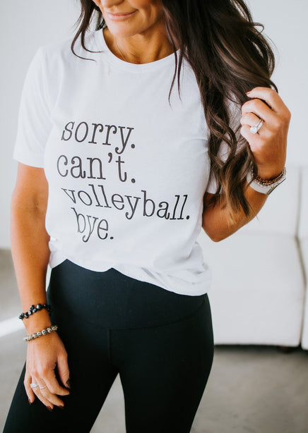 Sorry Can't Volleyball Graphic Tee