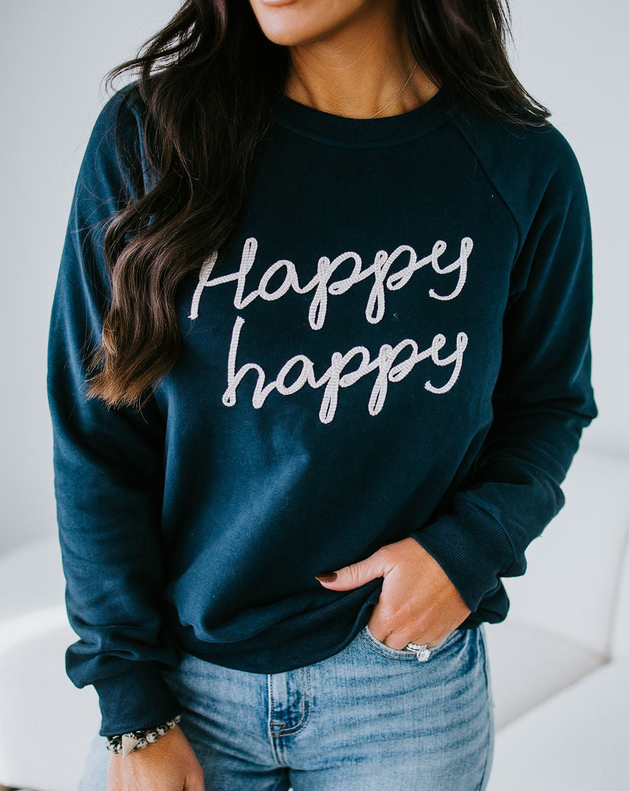 image of Happy Lettering Sweatshirt