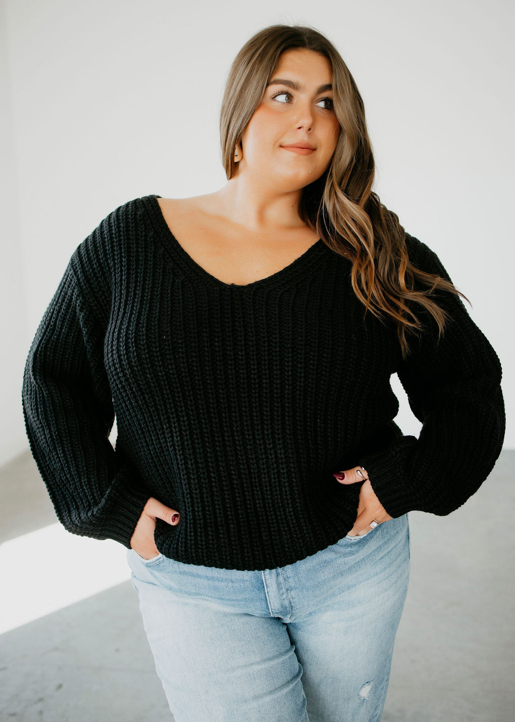 image of Nora Off Shoulder Sweater by Lily & Lottie