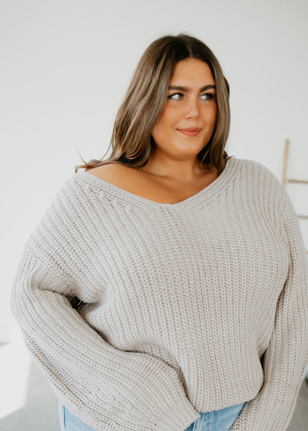 Nora Off Shoulder Sweater by Lily & Lottie