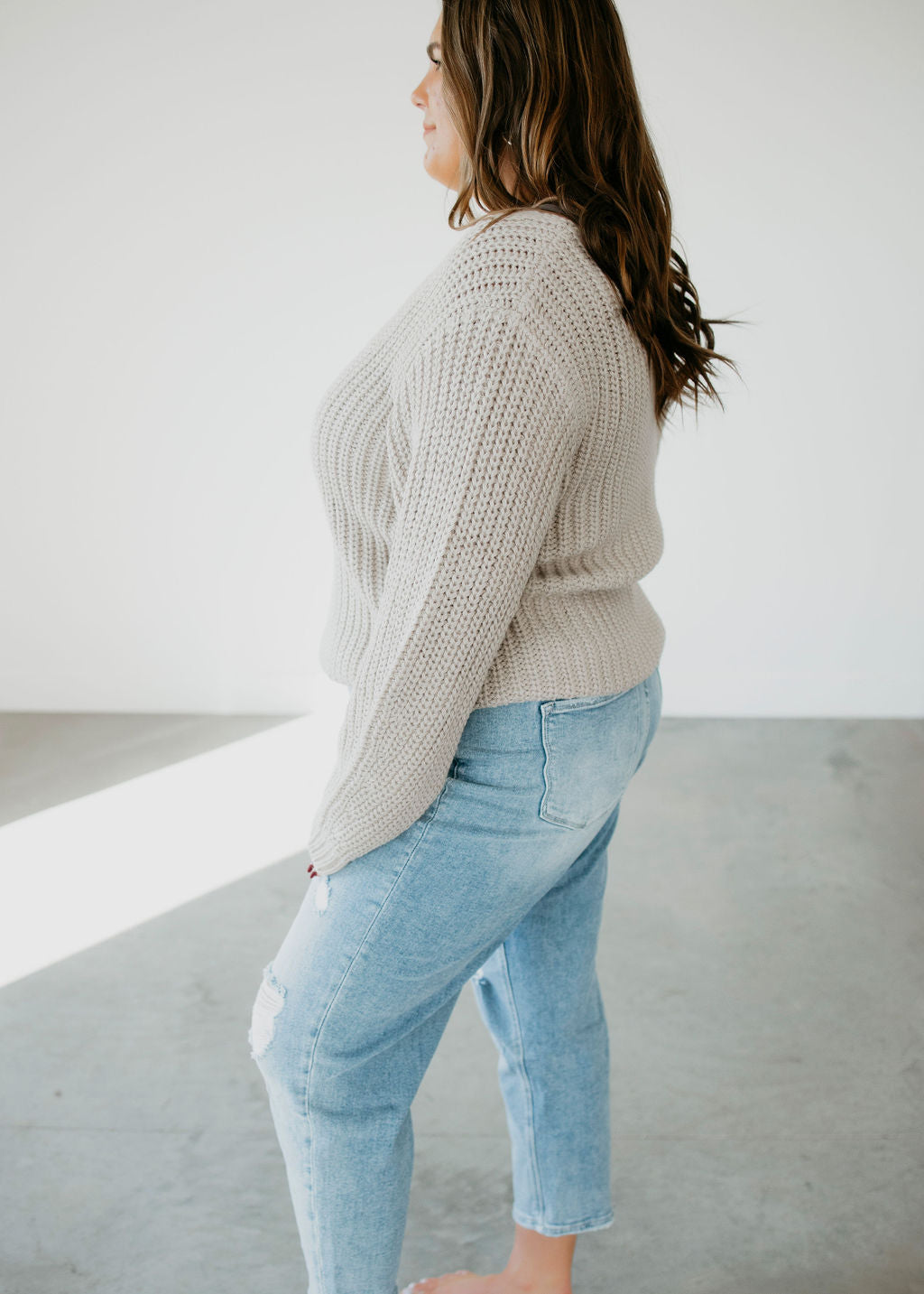 Nora Off Shoulder Sweater by Lily & Lottie