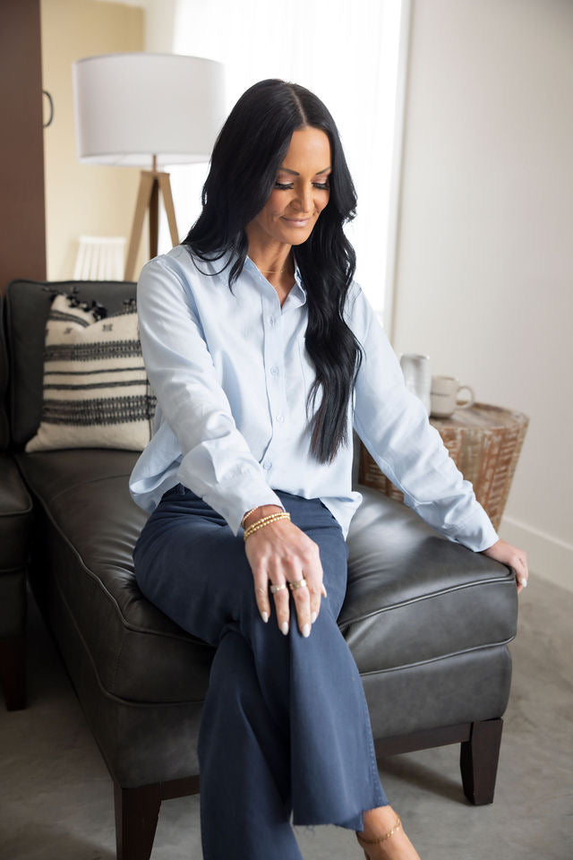 Leyla Linen Button Down Top