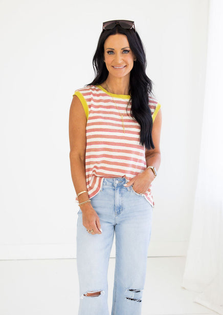 Myra Striped Muscle Tee product view