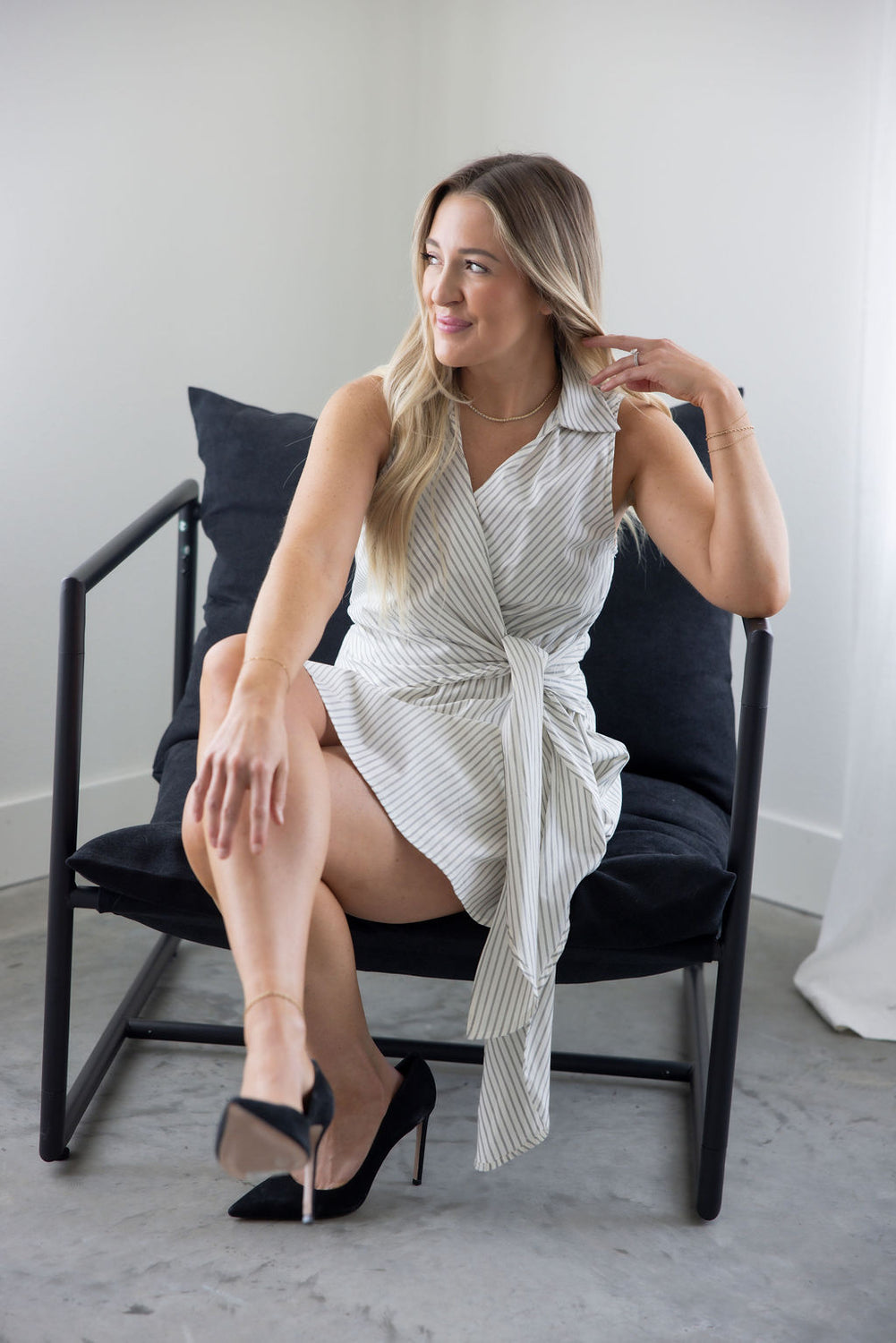 Kit Striped Wrap Dress