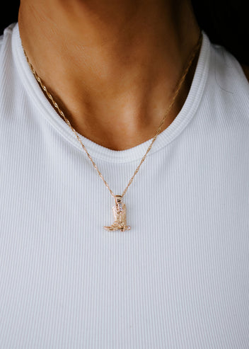 Cowboy Boot Pendant Necklace
