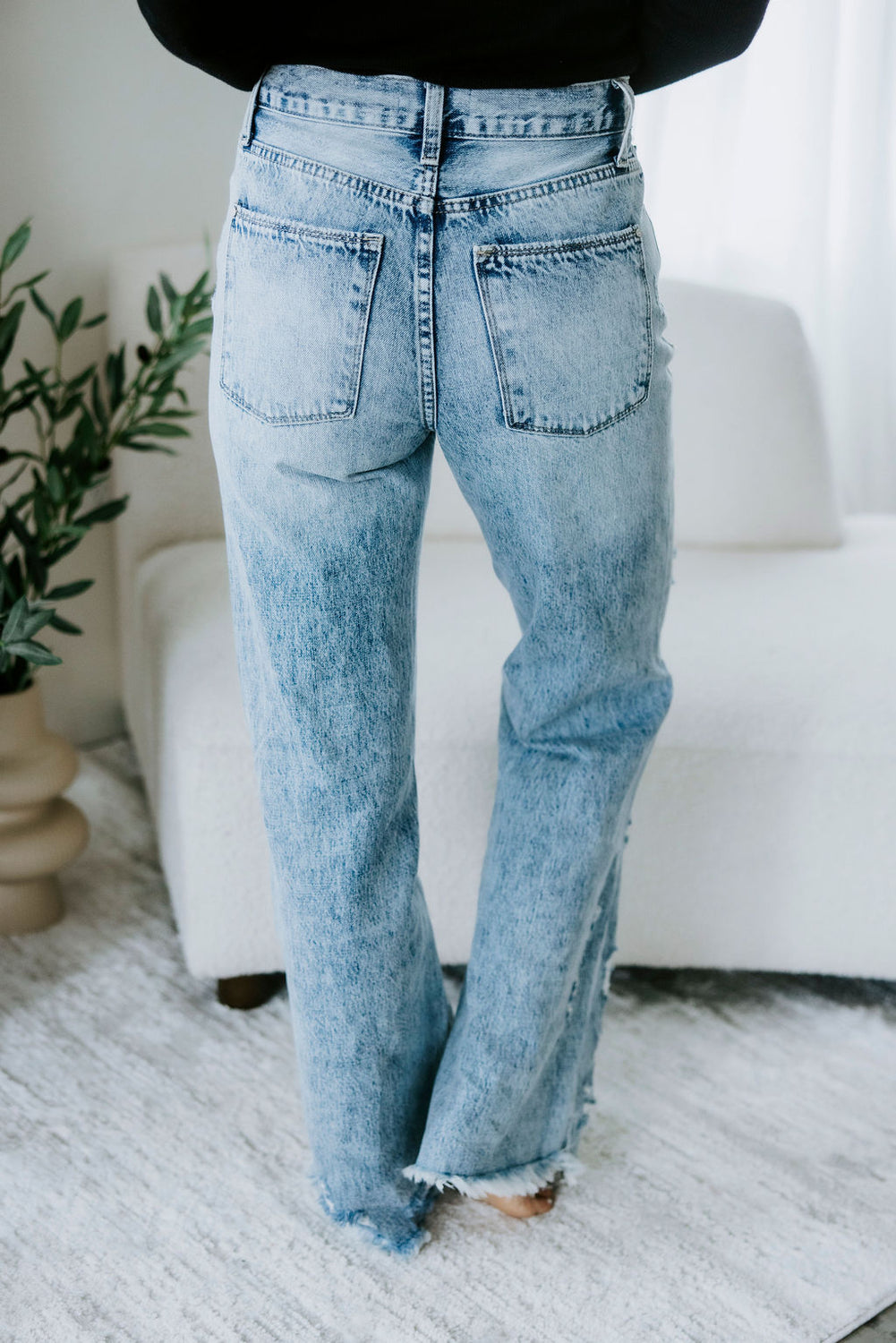 Josie Petra Distressed Flare Jeans