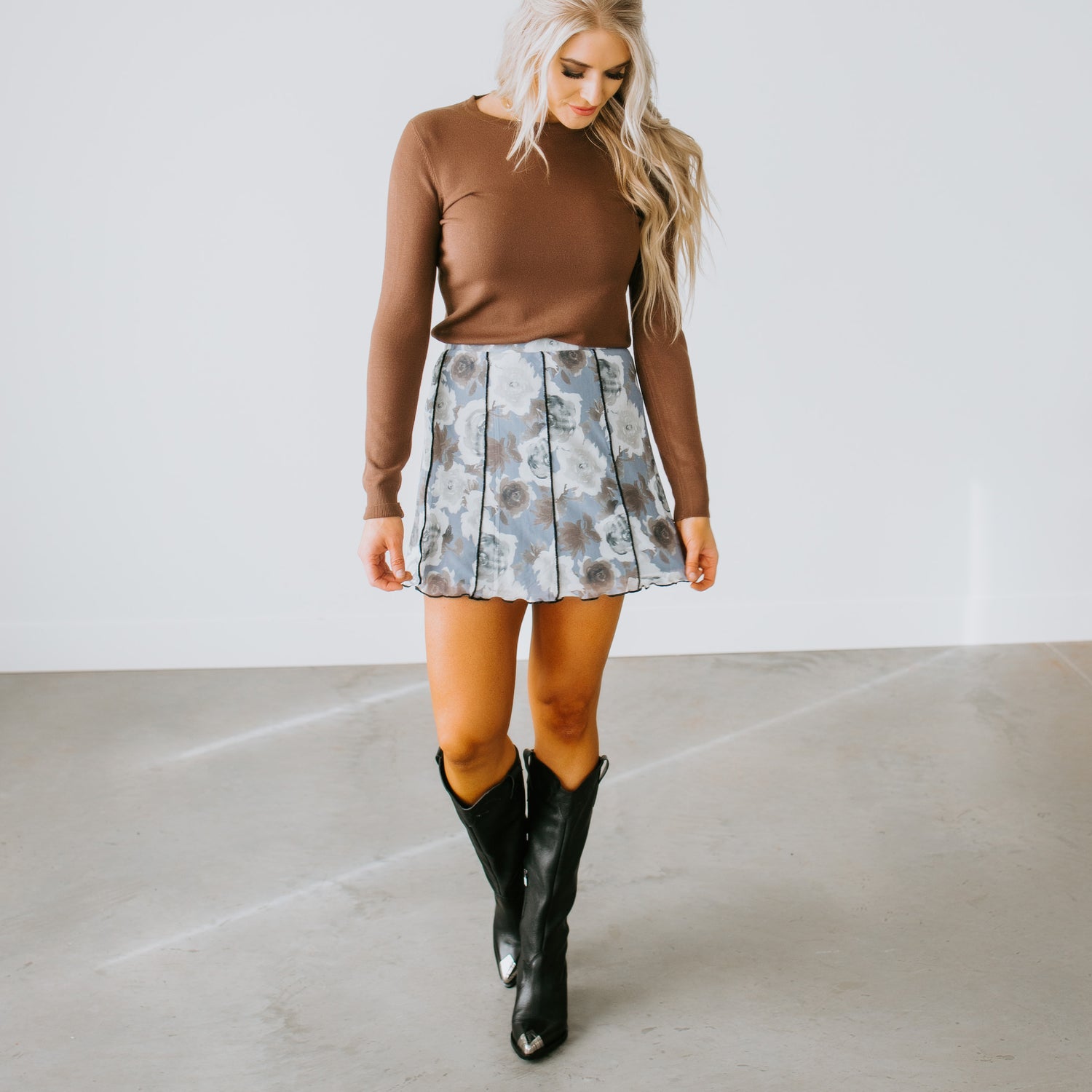 Sheridan Floral Mesh Skirt – Lauriebelles