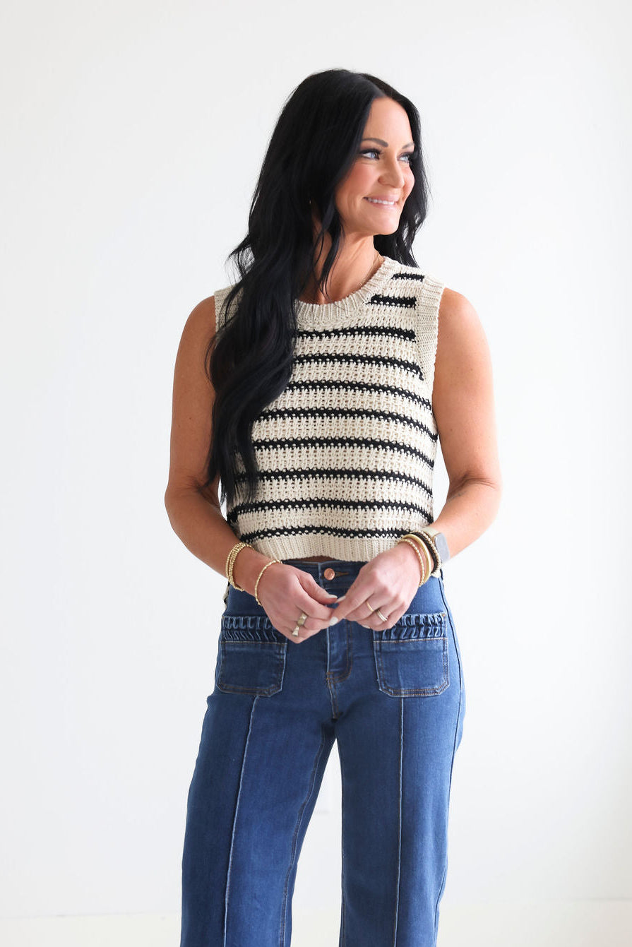 image of Kadyn Sleeveless Knit Sweater