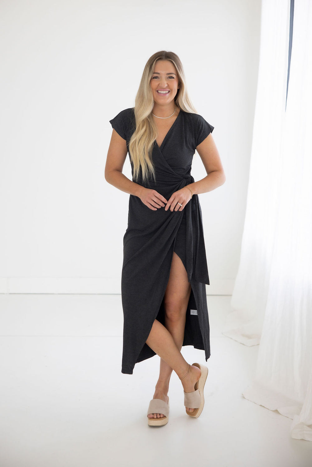 Silvy Tie Wrap Dress