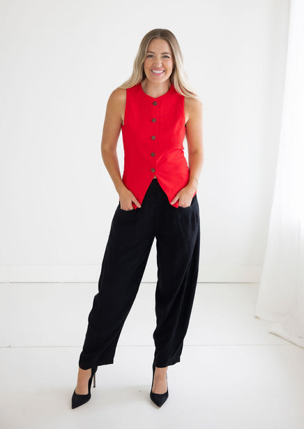 最終価格【新作タグ付き】elchele LACE UP BARREL PANTS Gia Barrel Pants | Lauriebelles