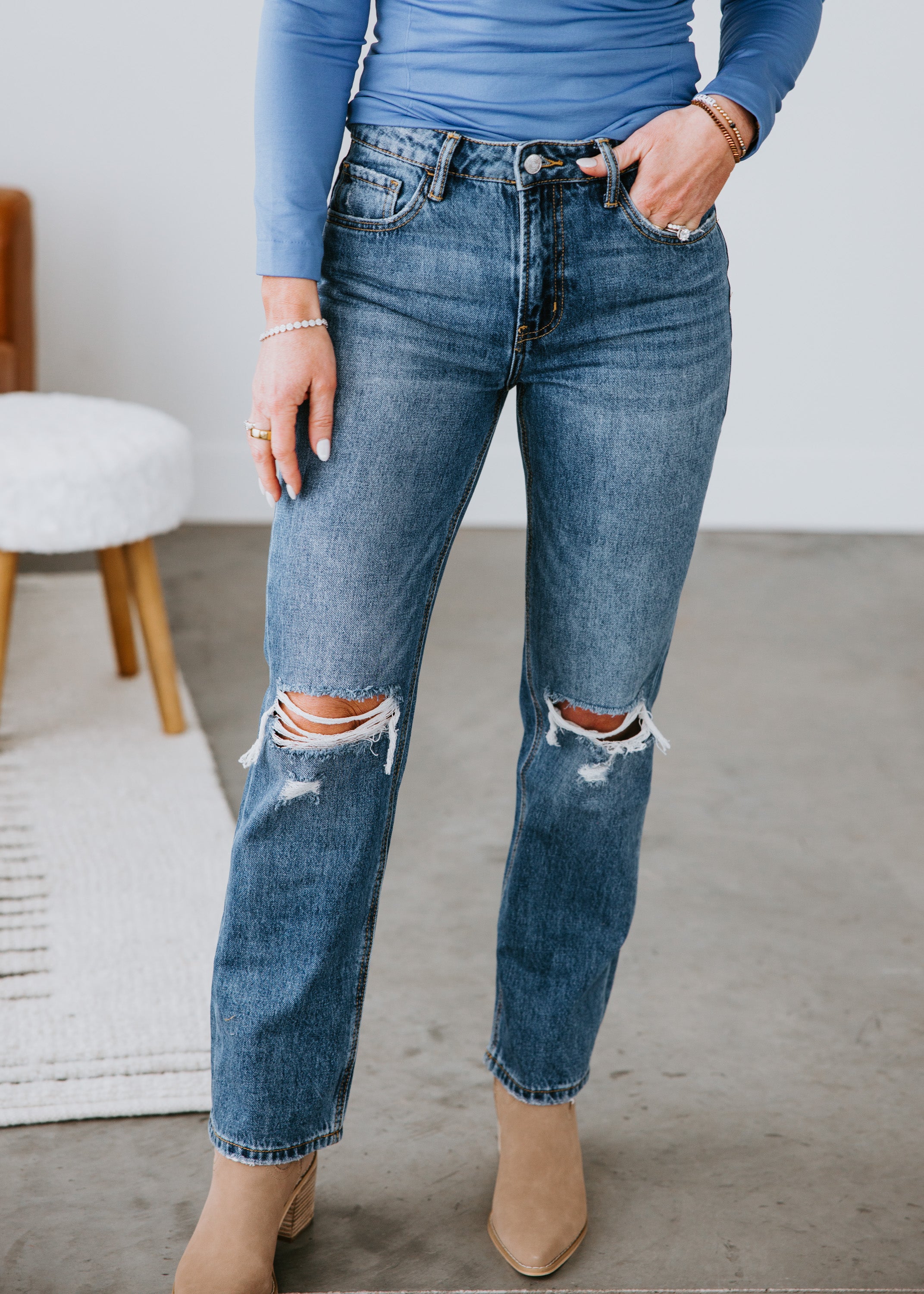 image of Dionne High Rise Straight Jean