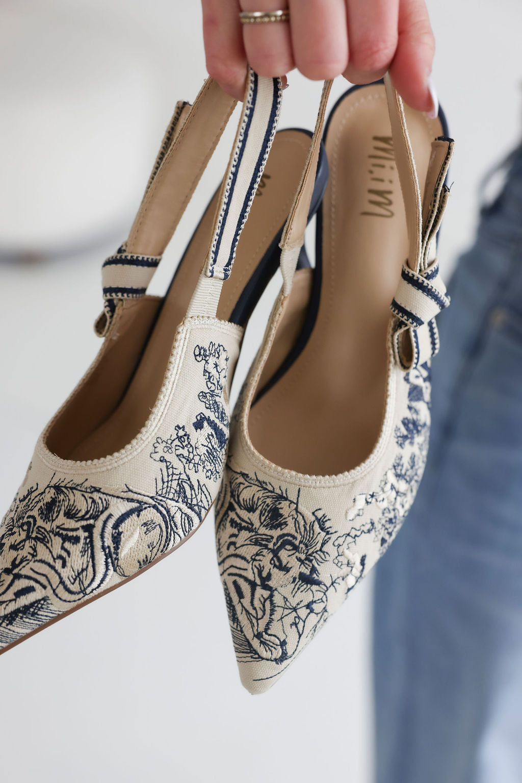 image of Solana Printed Slingback Heels