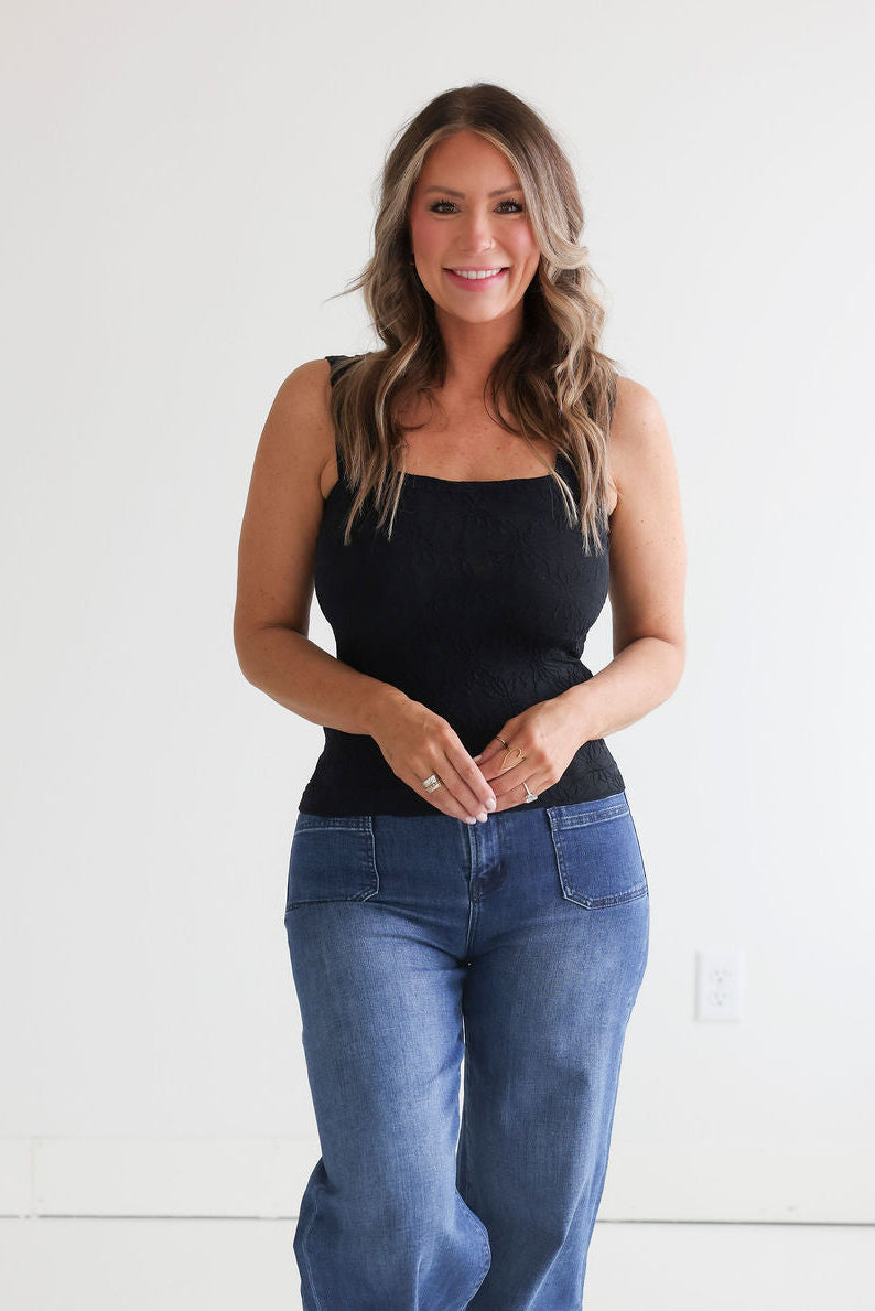 image of Tamla Floral Jacquard Tank