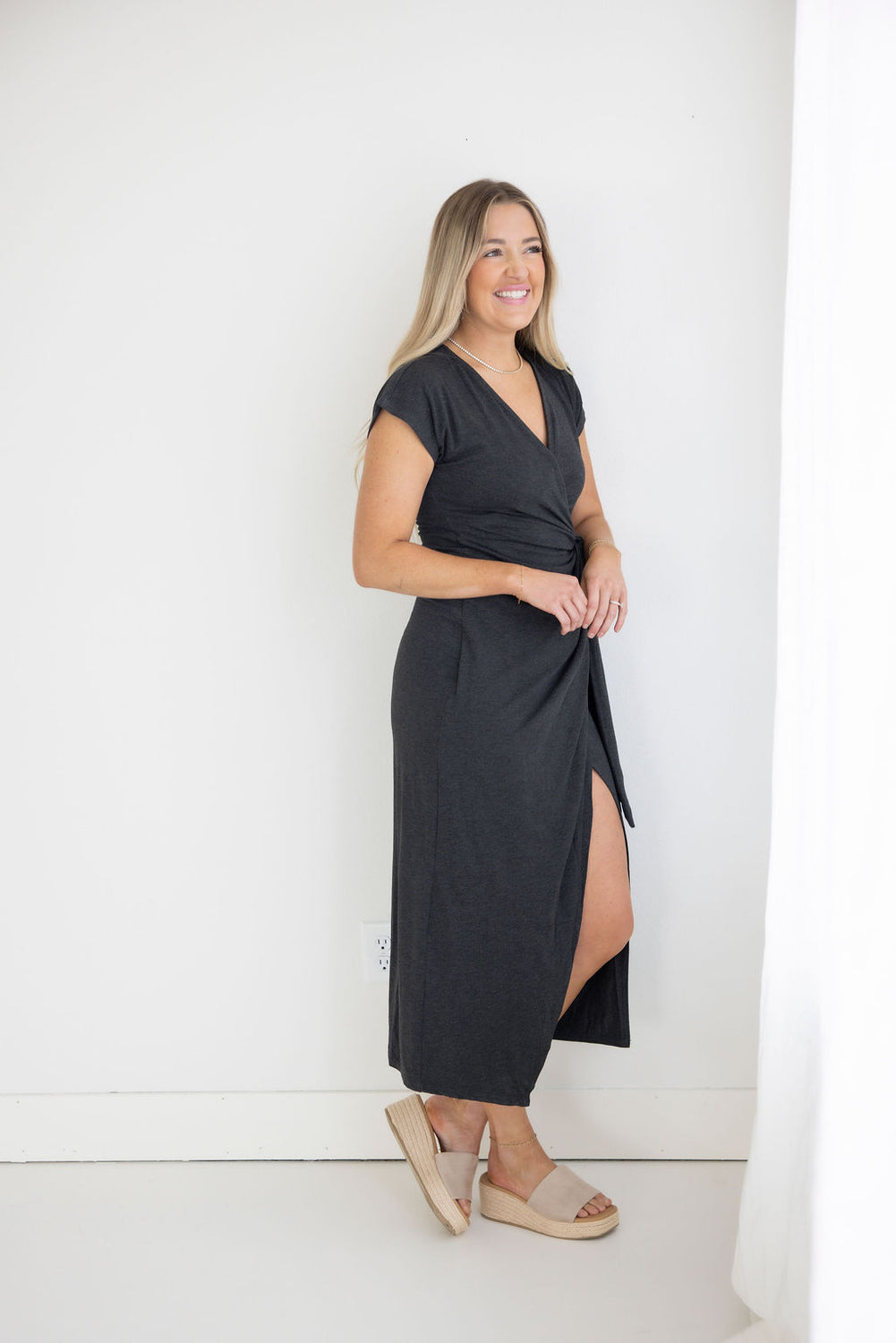 Silvy Tie Wrap Dress